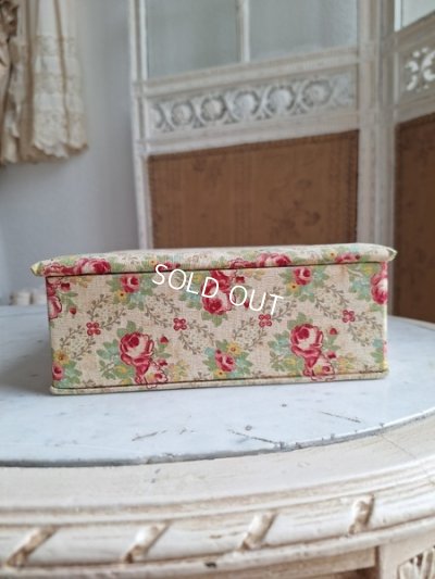 画像6:  アンティーク花柄カルトナージュボックス