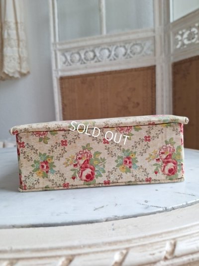 画像11:  アンティーク花柄カルトナージュボックス