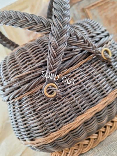 画像6: アンティーク小さなダブルハンドルバスケット