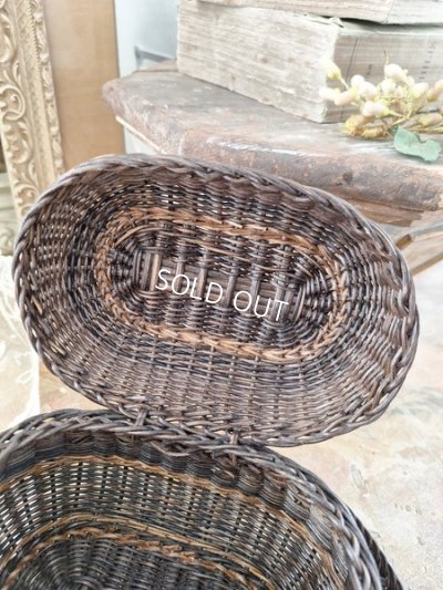 画像13: アンティーク小さなダブルハンドルバスケット