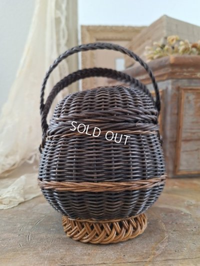 画像4: アンティーク小さなダブルハンドルバスケット