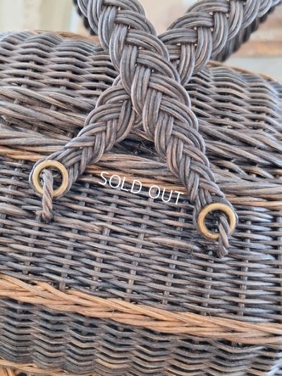 画像3: アンティーク小さなダブルハンドルバスケット