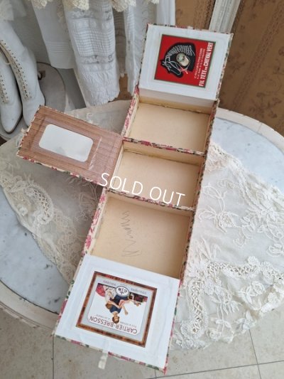 画像15: アンティークカルトナージュソーイングボックス