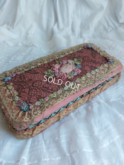 画像8: アンティークロココリボン刺繍ボックス