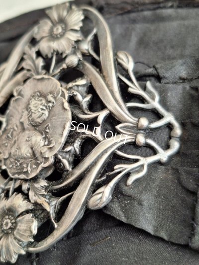 画像10: アールヌーボーシルバーバックルベルト