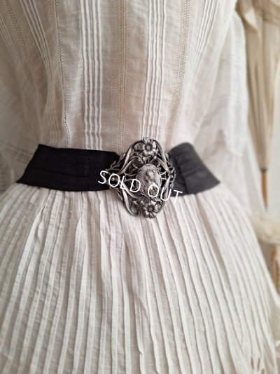 画像2: アールヌーボーシルバーバックルベルト