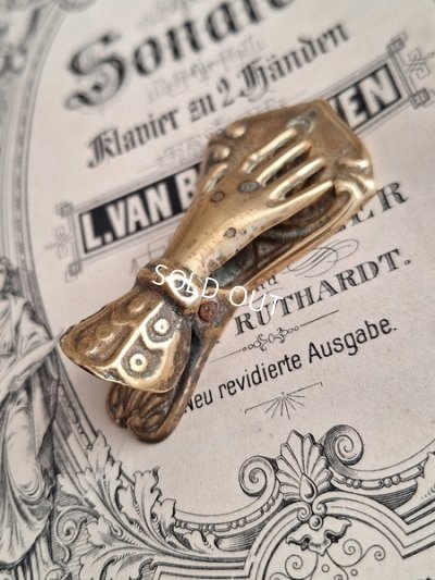 画像7: アンティーク小さなハンド形クリップ