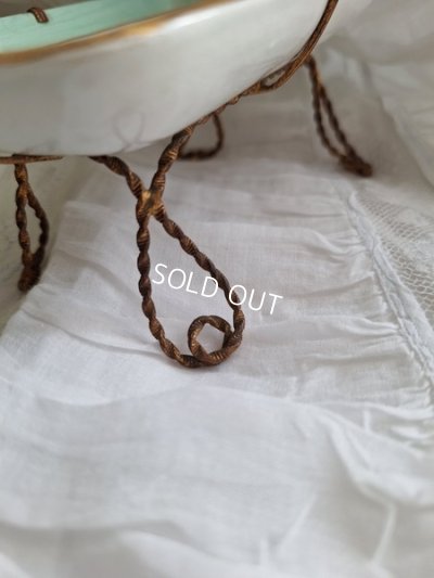 画像12: アンティーク陶器ローズ柄トレイ