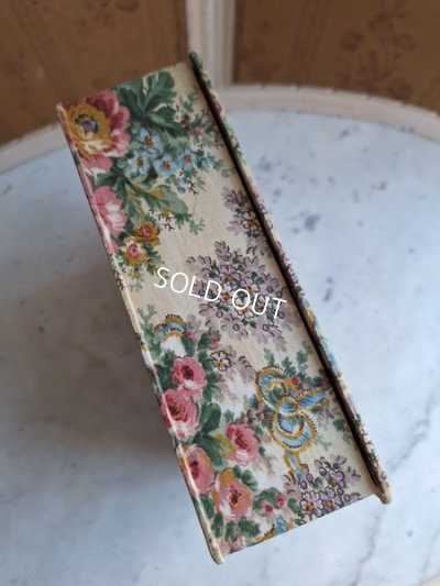 画像5: アンティーク花柄カルトナージュボックス