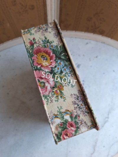 画像8: アンティーク花柄カルトナージュボックス