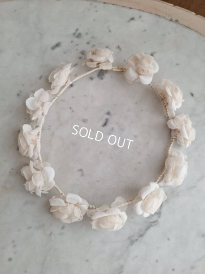 画像6: アンティーク布花冠