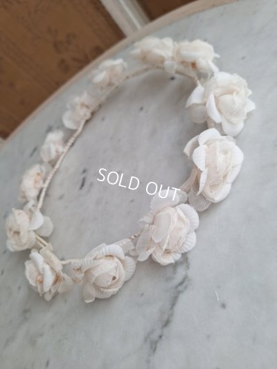 画像5: アンティーク布花冠