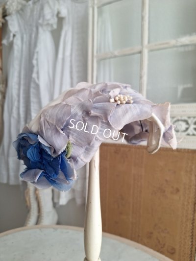 画像2: アンティーク布花ハット