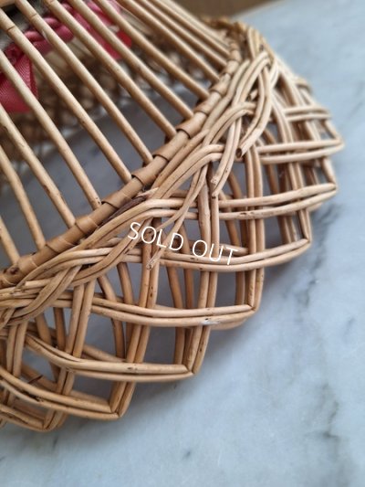 画像7: フレンチファブリック装飾アンティークバスケット