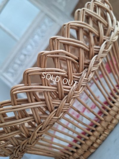 画像8: フレンチファブリック装飾アンティークバスケット