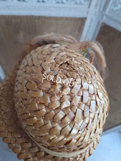 画像13: 布花付チャイルド麦わら帽子