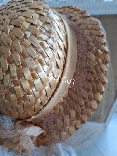 画像16: 布花付チャイルド麦わら帽子