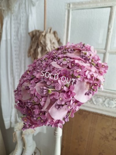 画像12: アンティーク布花ハット