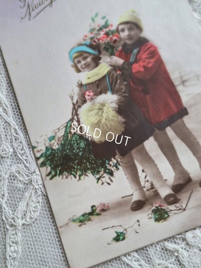 画像13: アンティークシルバーヤドリギレリーフ指貫