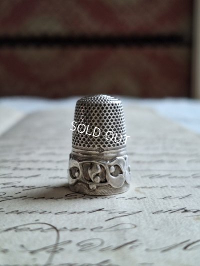 画像9: アンティークシルバーヤドリギレリーフ指貫