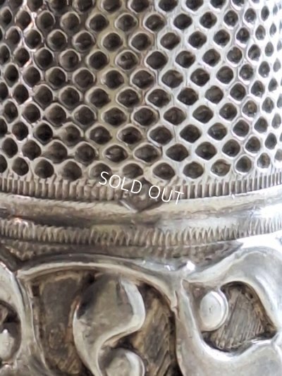 画像5: アンティークシルバーヤドリギレリーフ指貫