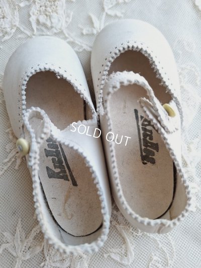 画像7: アンティーク白いベビーシューズ