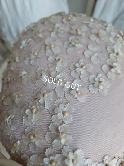 画像2: アンティーク布花ハット