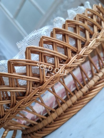 画像7: アンティーク花かご柄バスケット
