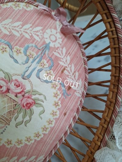 画像10: アンティーク花かご柄バスケット