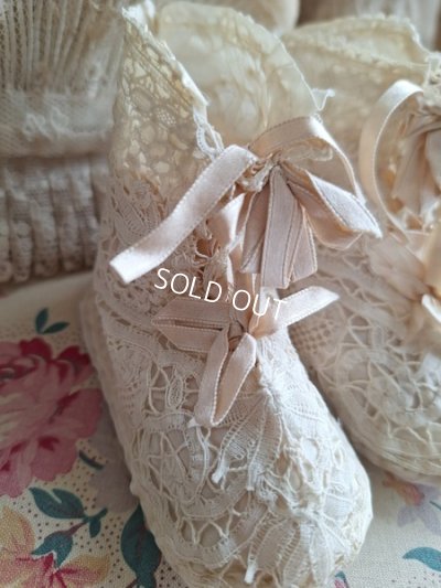 画像4: アンティークレースベビーシューズ