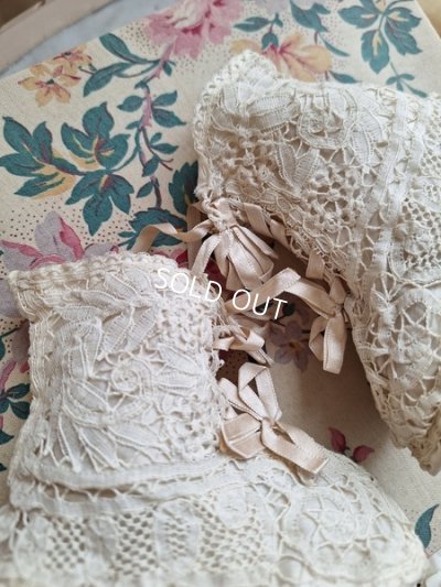 画像9: アンティークレースベビーシューズ