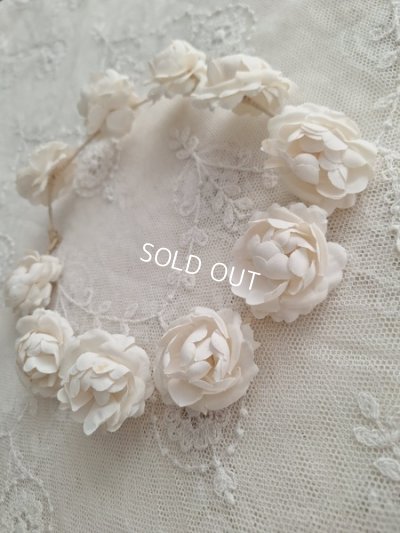 画像5: アンティーク布花冠