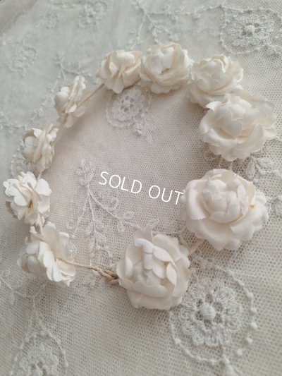 画像7: アンティーク布花冠