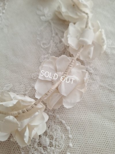 画像8: アンティーク布花冠