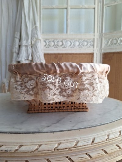 画像9: アンティークレース装飾バスケット