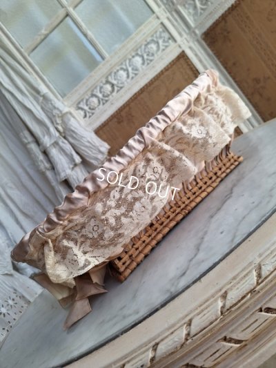 画像8: アンティークレース装飾バスケット