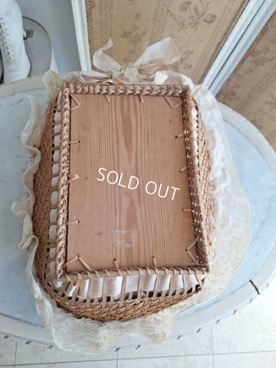 画像20: アンティークレース装飾バスケット