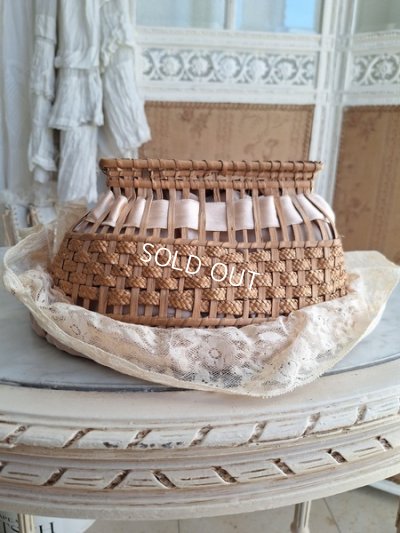 画像13: アンティークレース装飾バスケット