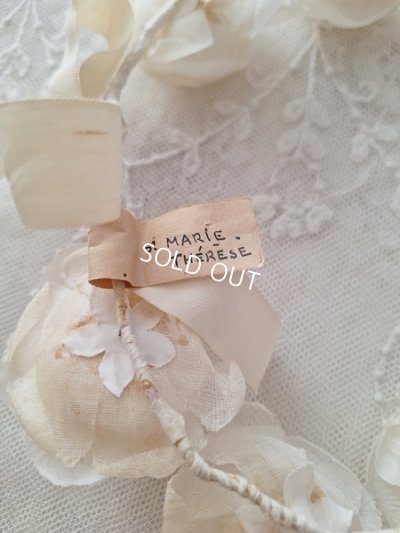 画像8: アンティーク布花冠