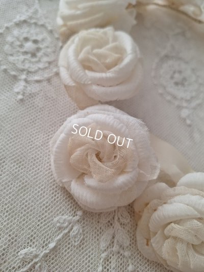 画像6: アンティーク布花冠