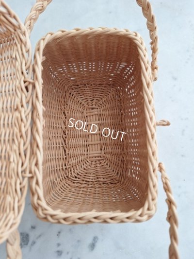 画像8: アンティーク小さなダブルハンドルバスケット