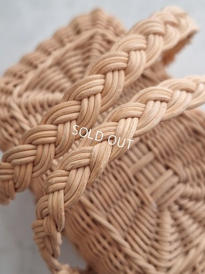 画像2: アンティーク小さなダブルハンドルバスケット