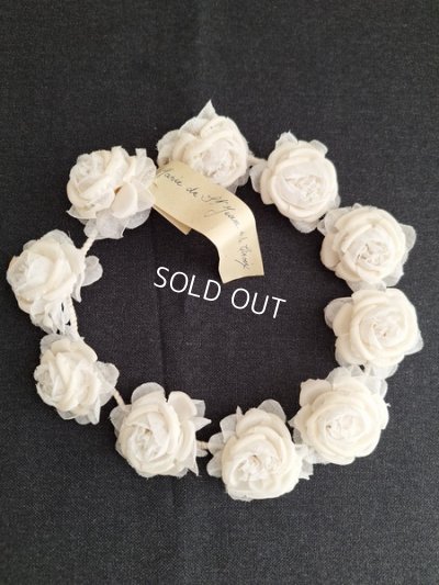 画像5: アンティーク布花冠