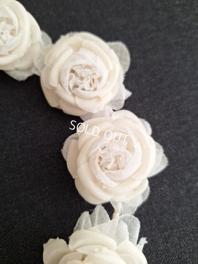 画像2: アンティーク布花冠