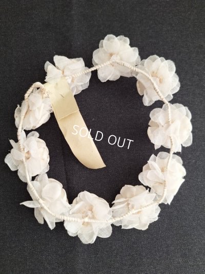 画像9: アンティーク布花冠