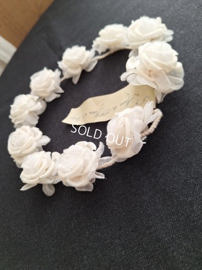 画像11: アンティーク布花冠