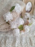アンティーク布花ティアラ
