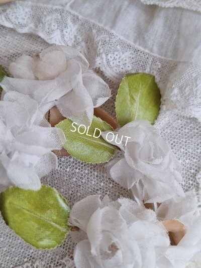 画像11: アンティーク布花ティアラ