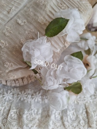 画像6: アンティーク布花ティアラ