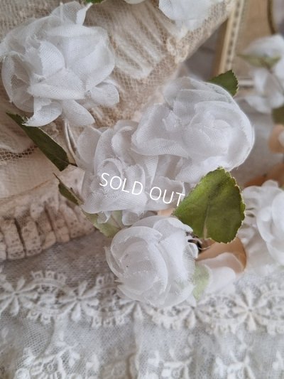 画像7: アンティーク布花ティアラ